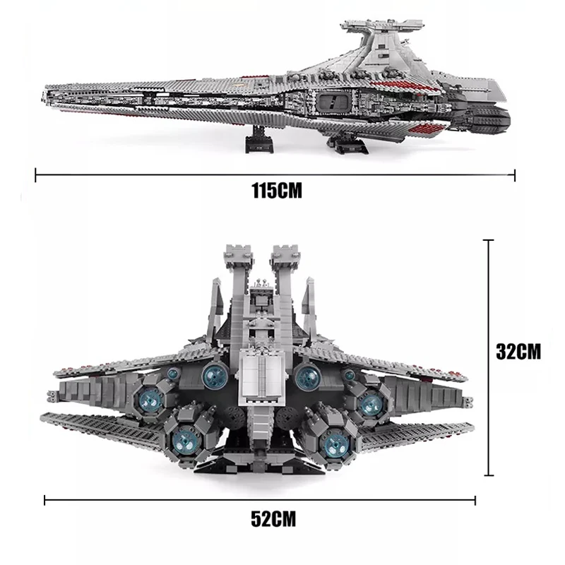 Mal King 21005 Venator-Class Republiek Aanval Cruiser Star Building Wars Compatibel MOC-0694 Bakstenen Voor Kinderspeelgoed