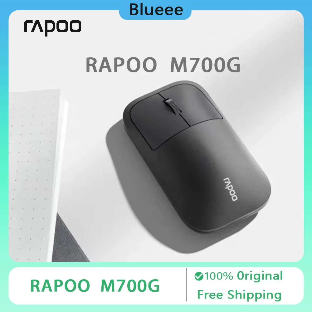 Rapoo M700g 2,4G Беспроводная мышь Bluetooth Двухрежимная легкая мини-бесшумная офисная мышь из алюминиевого сплава Аксессуары для ПК