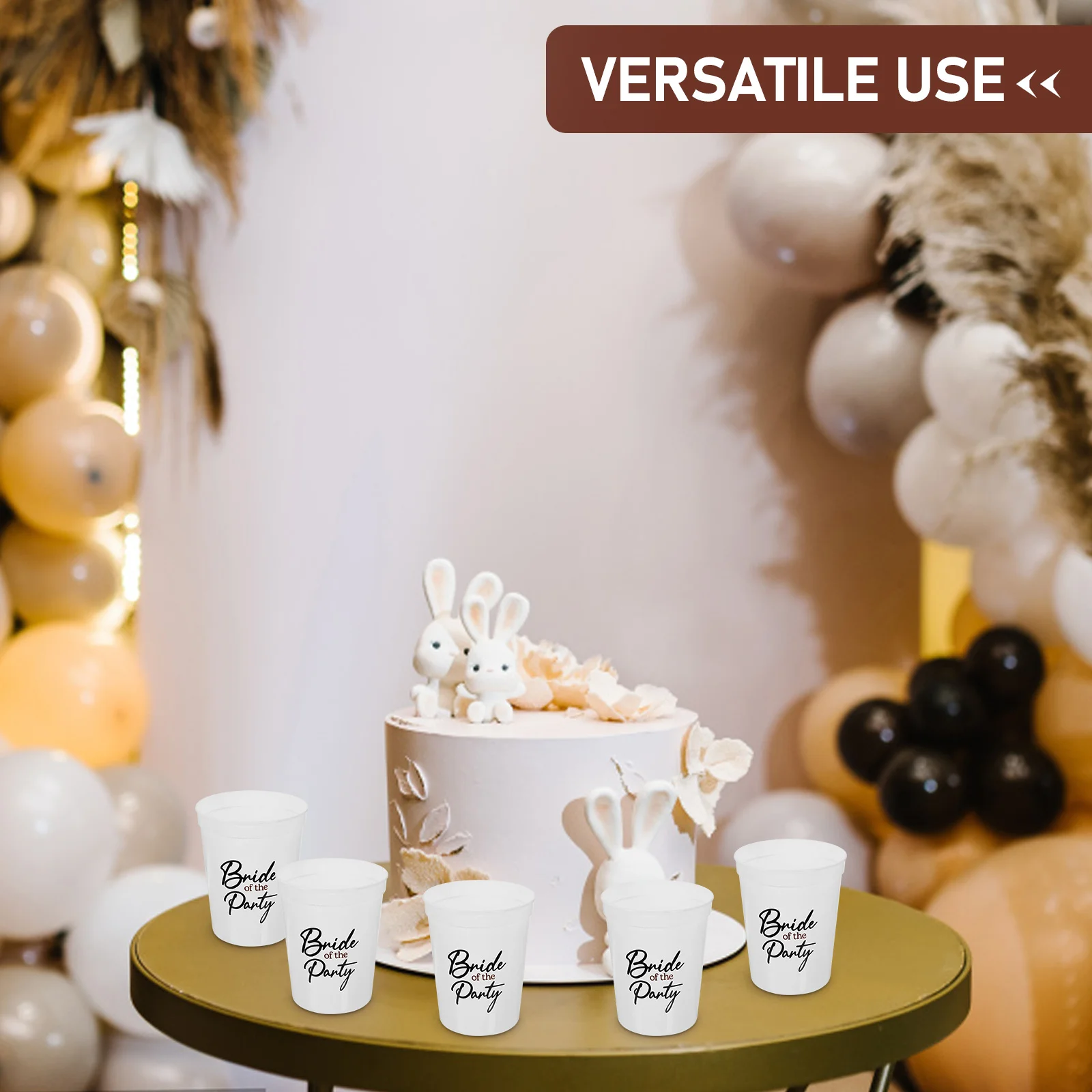 

4 Pcs Shatterproof Juice Cups Durable Reusable Plastic Bride Party Glass For Wedding Festival Catering Beverages