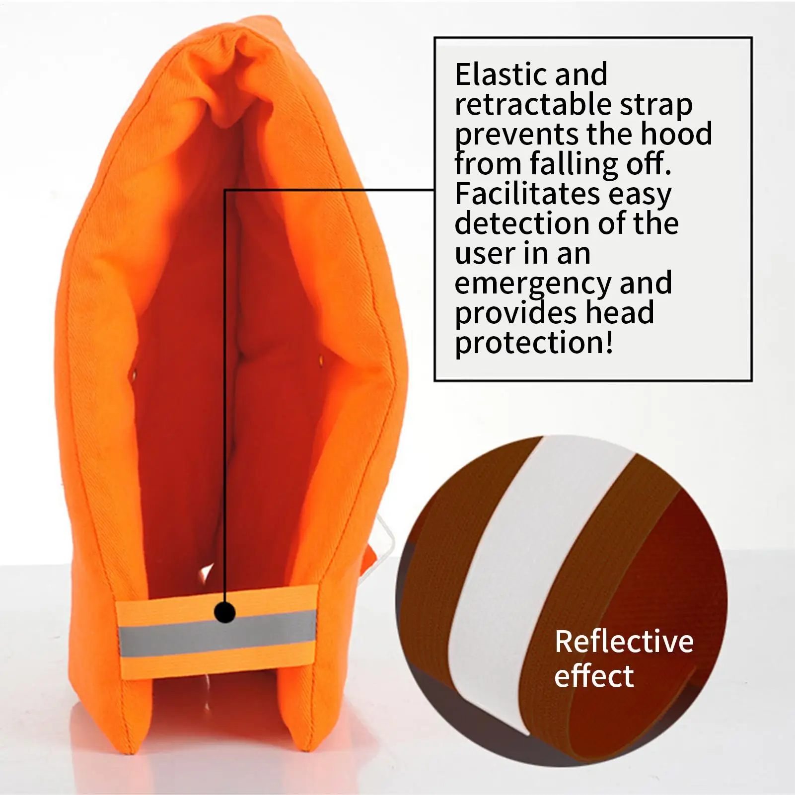 غطاء محرك السيارة الدافئ المقاوم للحريق مع شرائط عاكسة للوقاية من الكوارث في حالات الطوارئ، معدات النجاة للتخييم في الشتاء في الهواء الطلق والسفر #3