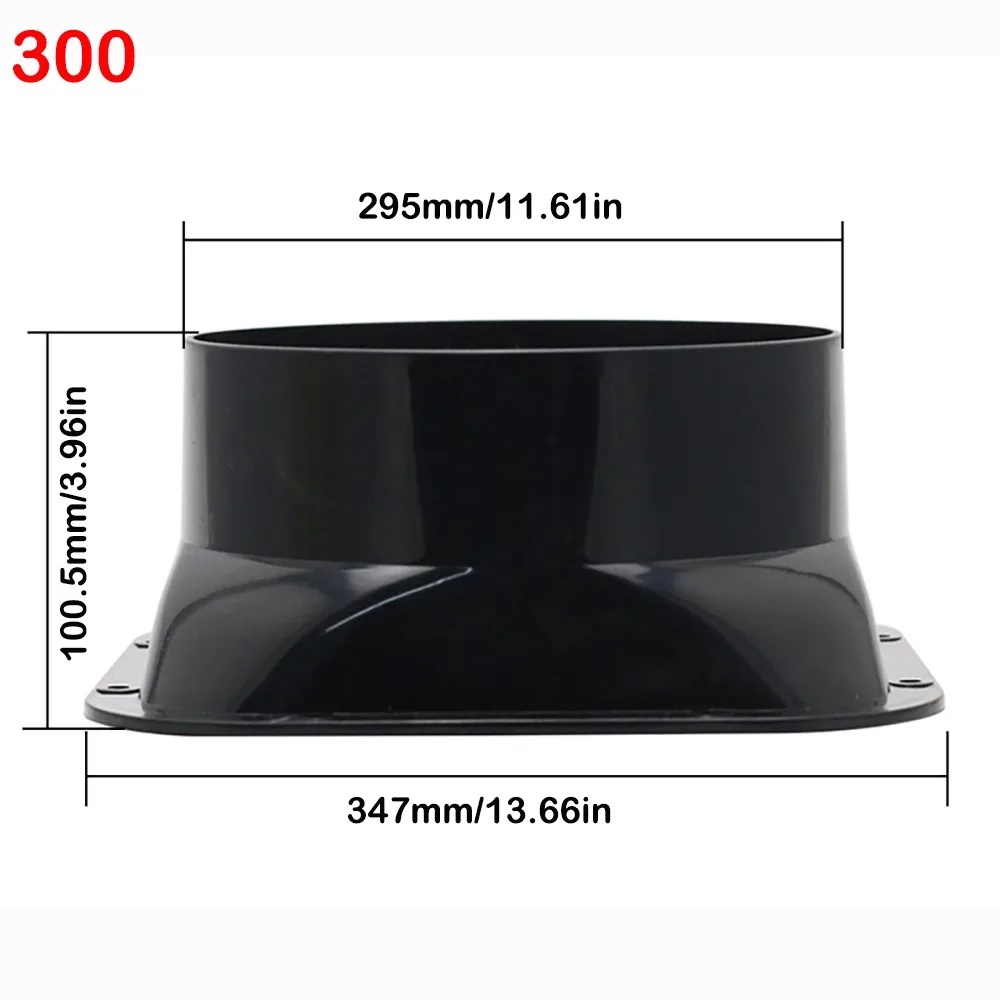 

Аксессуары для дома, настенный фланцевый соединитель из АБС-пластика, черный, 100-300 мм, соединитель вентиляционной трубы, соединитель выхлопной трубы для кухни