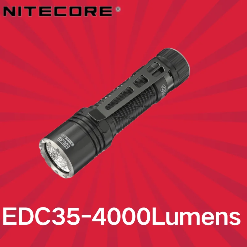 NITECORE EDC35 5000 люмен перезаряжаемый фонарик для повседневного использования с дистанцией освещения 550 метров Встроенный аккумулятор 6000 мАч