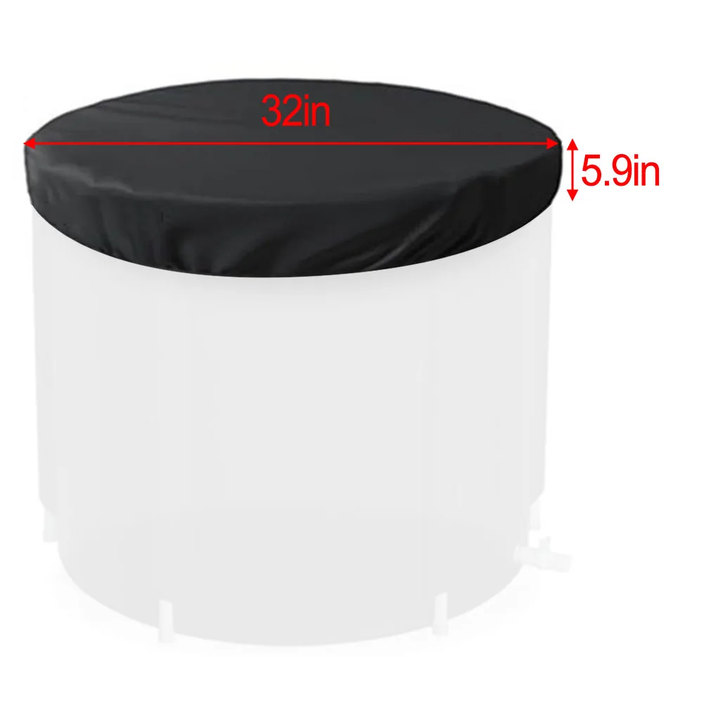 Debris Resistant Ice Bath Cover for 32in/36 6in Round Tubs Secure Fit for Cold Water Retention and Cleanliness