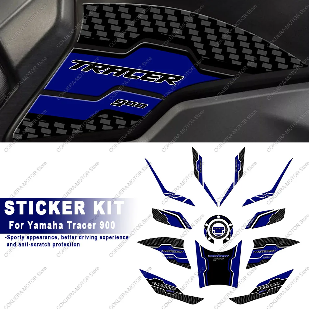 

For Yamaha Tracer 900 Tracer 9 GT Motorcycle Accessories 3D Epoxy Resin Sticker Anti Slip Scratch Protective Sticker