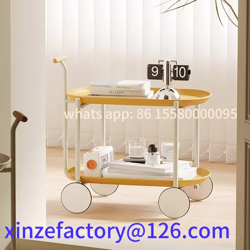 Customizable New Nordic Creative Sofa Side Table Kitchen Living Room Snack Rack Simple Cart Storage