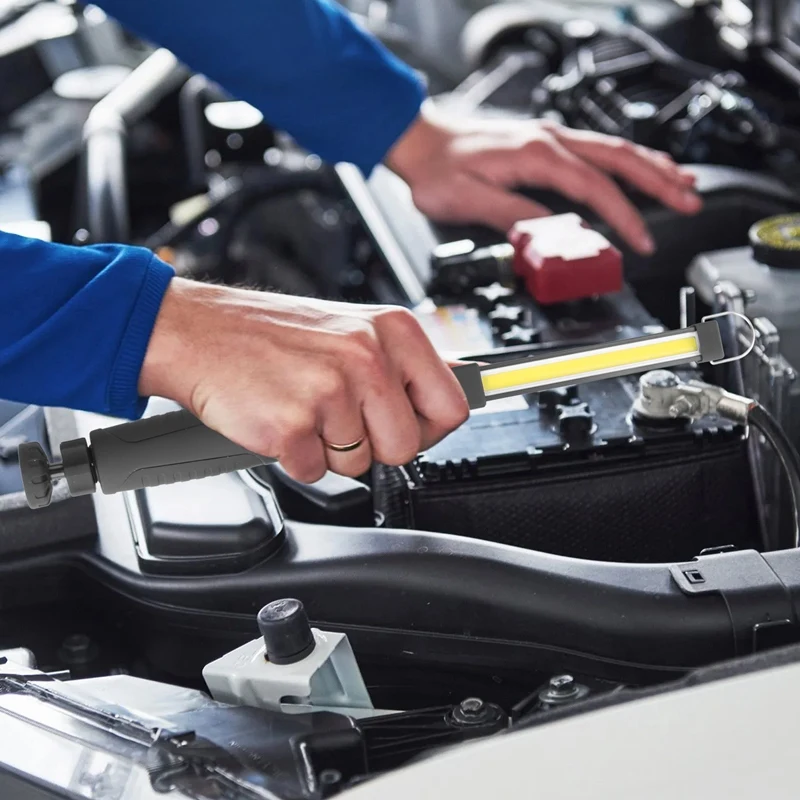 충전식 LED 작업등, 700 루멘 COB 작업등, 마그네틱 작업등, 전원 용량 표시기 및 USB 케이블