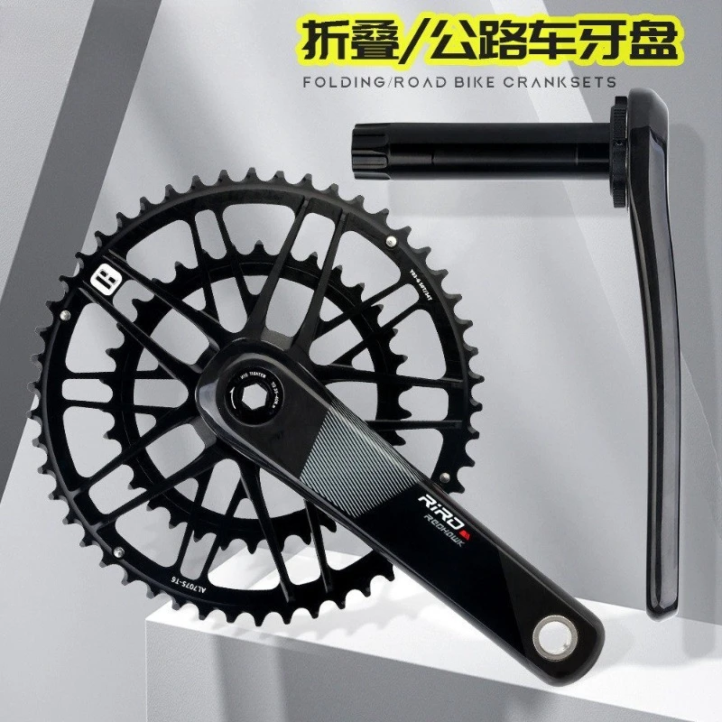 

Carbon Fiber Crankset For Road Bike Ultra Light Power Meter Single Double Disc Direct Mount Bicycle Parts Cycling