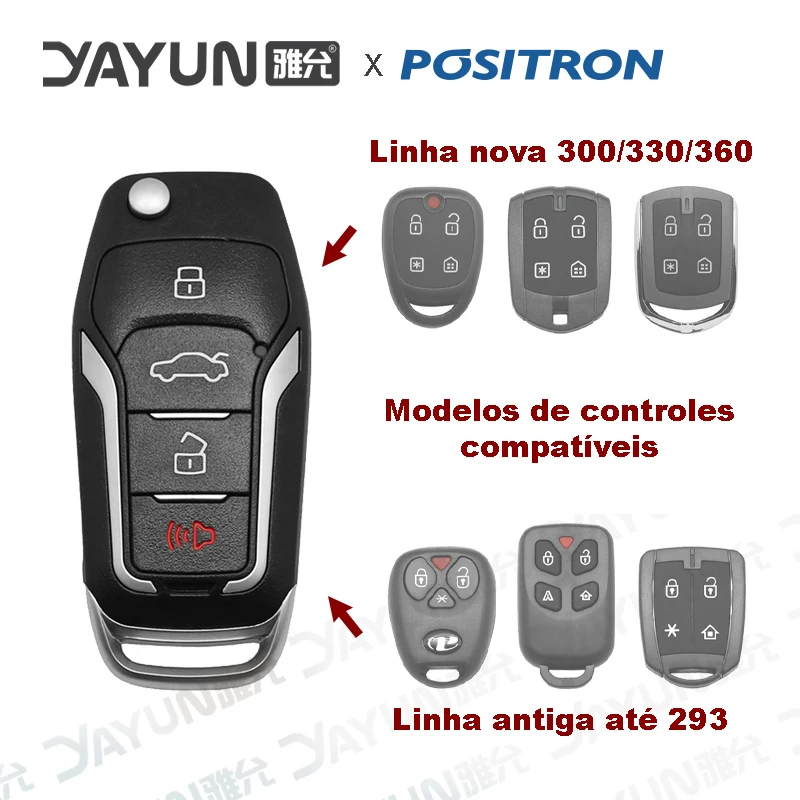 YAYUN 3 + 1 Button Pocketknife With Alarms Positron Px40 Cyber Exact Fx Line 293 And 360 For Ford Chevrolet Fiat Hyundai Honda