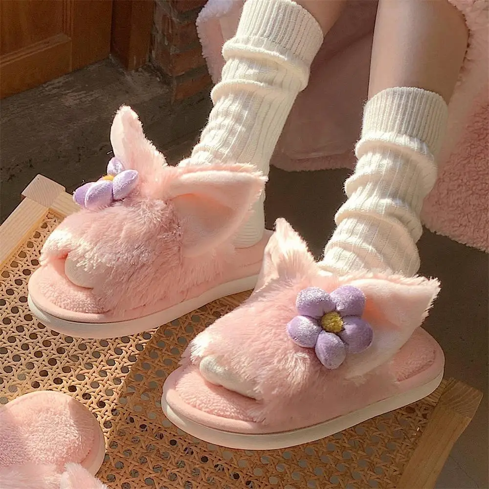 Disney Linabell Kawaii Girls Plush Slippers Anime Cute Female Cotton Shoes Student Spring Winter Bedroom Soft Shoes Gift