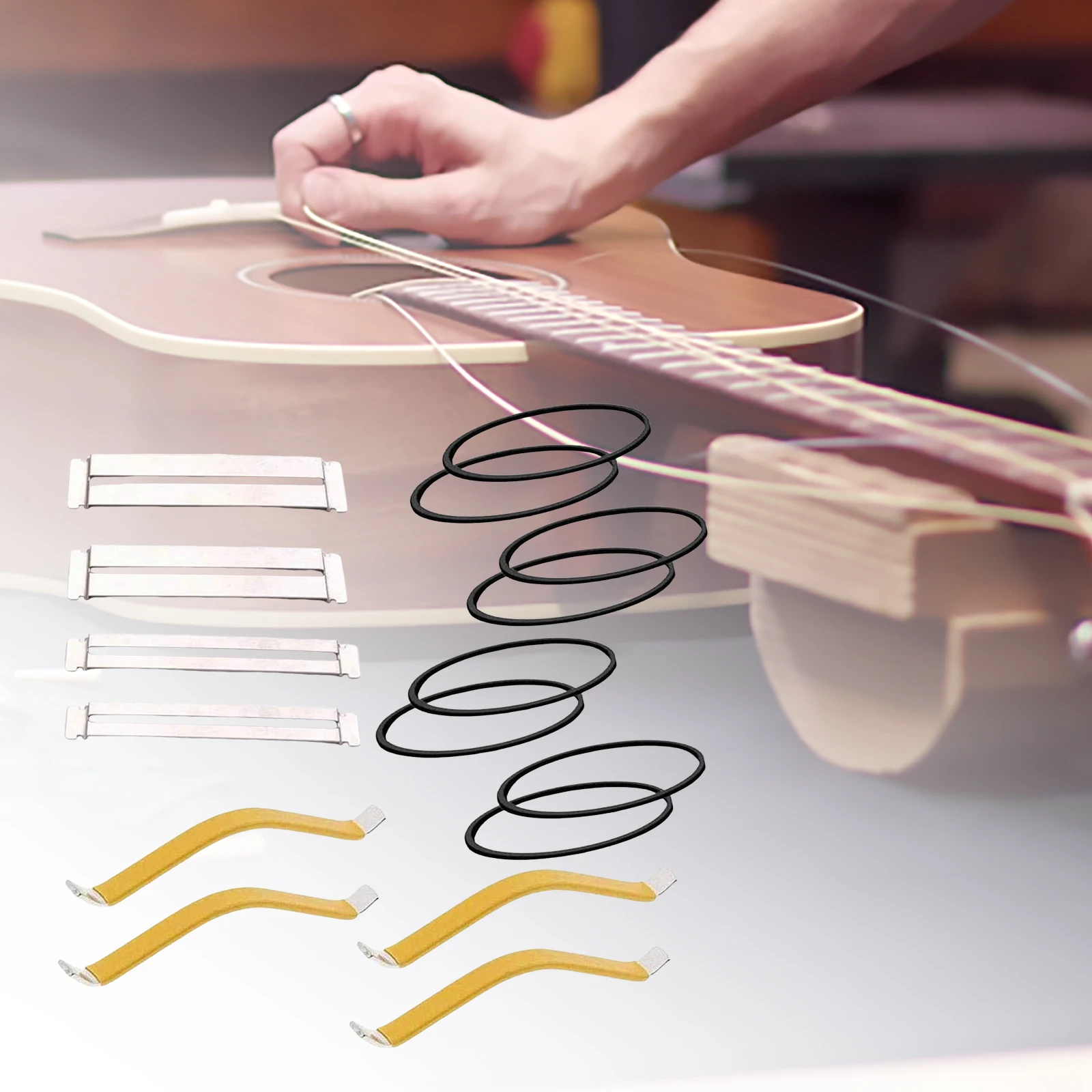 Stainless Steel Guitar Fret Protector Bass Guitar Fretboard Guards Protector for Fretboard Cleaning Filing Polishing