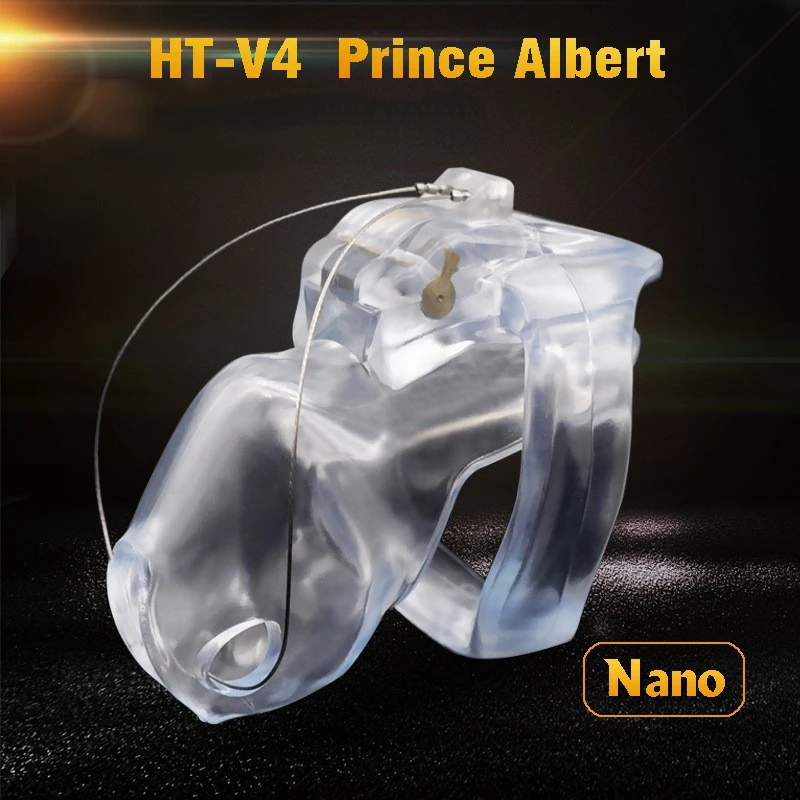 HT-V4 de castidad masculina Prince Albert Lock PA Piercing jaula de castidad de resina masculina productos para adultos juguetes atractivos para hombres para Sissys Sextoy