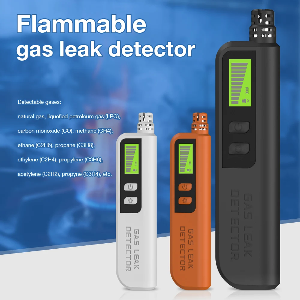 

2025 Newest Combustible Gas Leak Sensor Detector Natural Gas Methane Gas Leak Detector CO CH4 C2H4 C3H6 C3H4 C2H2 Gas Analyzer
