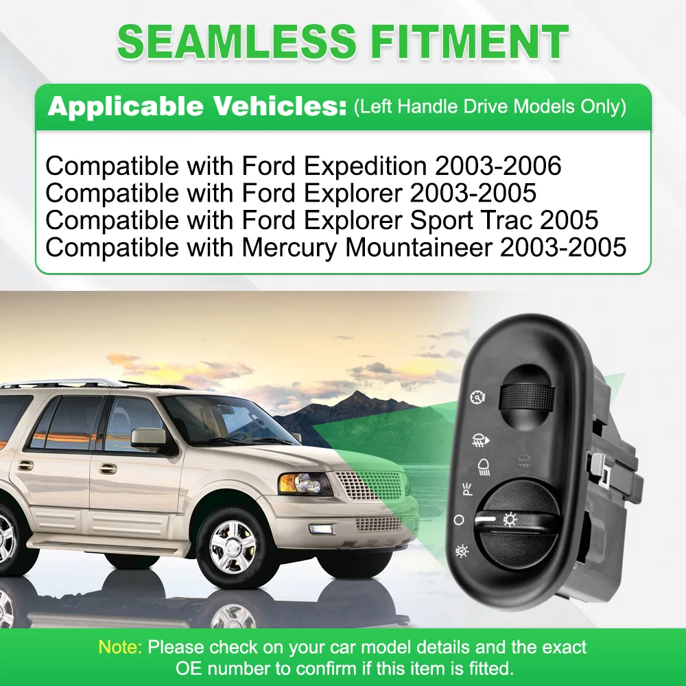 

Фара автомобиля противотуманная фара ​ Переключатель для Ford Expedition Explorer Sport Trac Mercury Mountaineer 2L1Z11654CAA, 4L1Z11654CAA, 1S3649