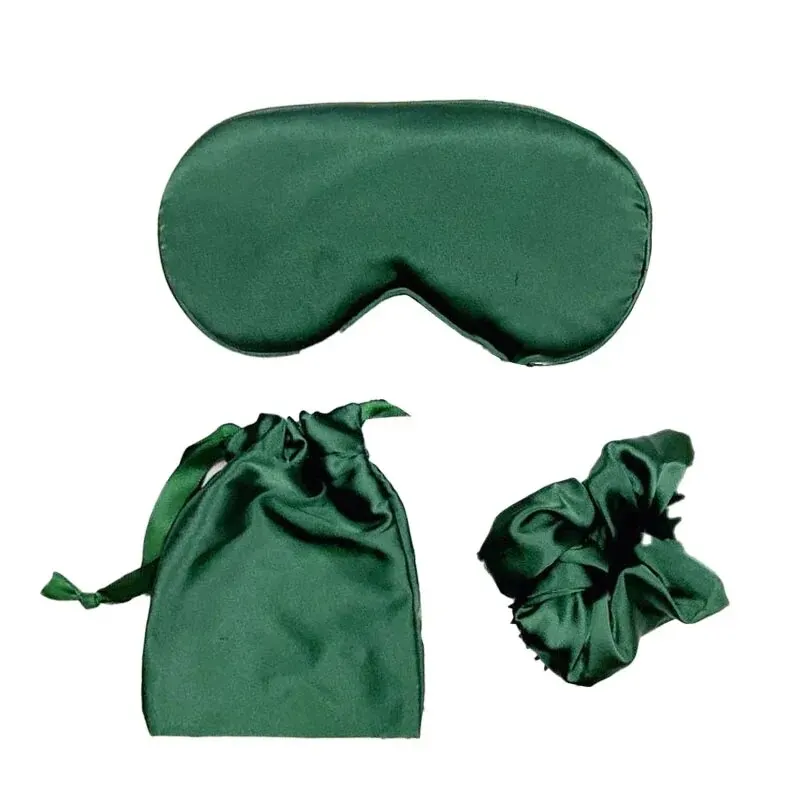 【Hot sales】Silk-like sleeping eye mask with storage bag and scrunchie, soft cooling eye mask for face