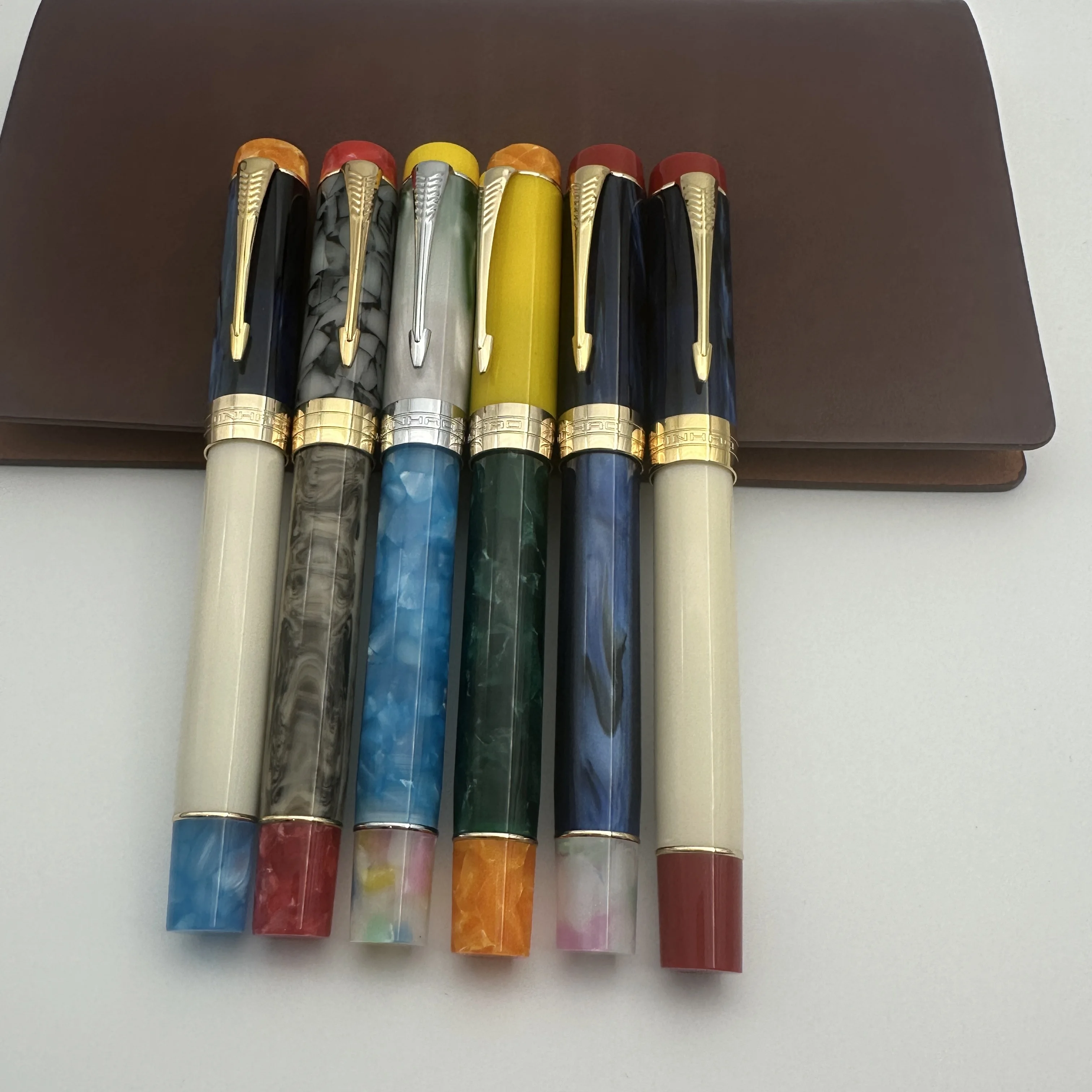 

Jinhao Century 100, перьевая ручка из смолы, зажим для ручки в форме стрелки, золотой зажим, бизнес-офис, школьные принадлежности, канцелярские принадлежности