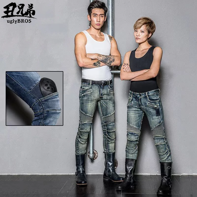 

Motorcycle Jeans Retro Casual Trousers Motocross Jeans Men Women Riding Pants Protective Spring Summer Autumn Motorbike Cycling