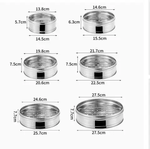

Stainless Steel Steamer Thickened Design Earless Bottom for Cooking Dumplings Vegetables Fish Commercial Multi-Function Steam