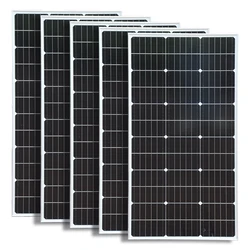 Sztywny panel słoneczny 100W 200W 300W 400W 500W Szklane panele słoneczne PV Akumulatory 12V/24V Ładowanie Domowe przyczepy kempingowe Światło kempingowe