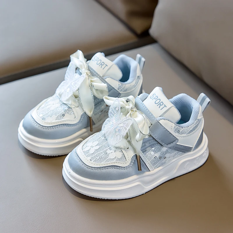 

Girls Running Shoes with Sweet Butterfly Kids Running Shoes Mesh Breathable 2026 Brand New Children Princess Sports Shoes Cute