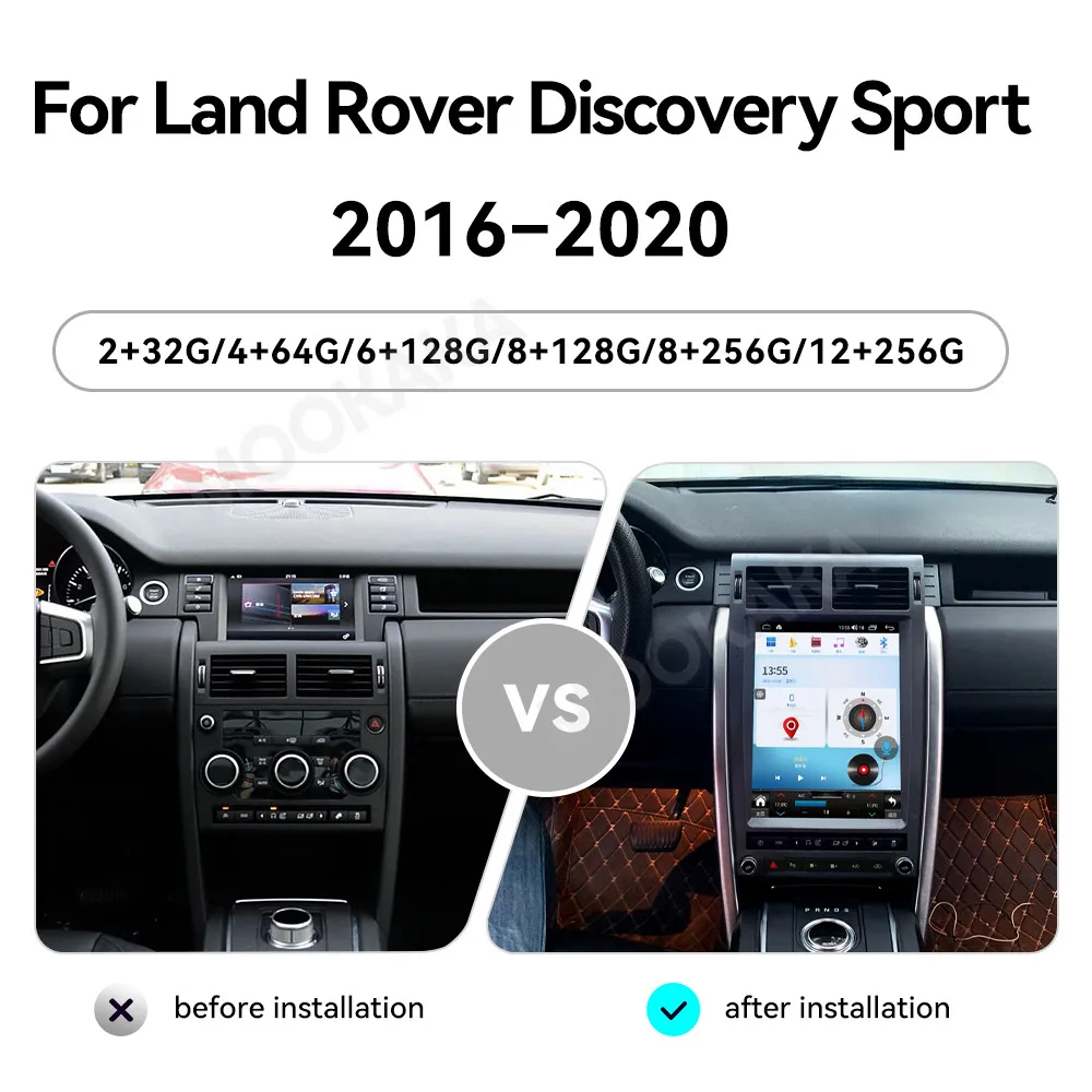 

Android 14 GPS Navi Car Auto Radio 12.1" Screen For Land Rover Discovery Sport 2016-2020 Multimedia Player Carplay Tape Recorder