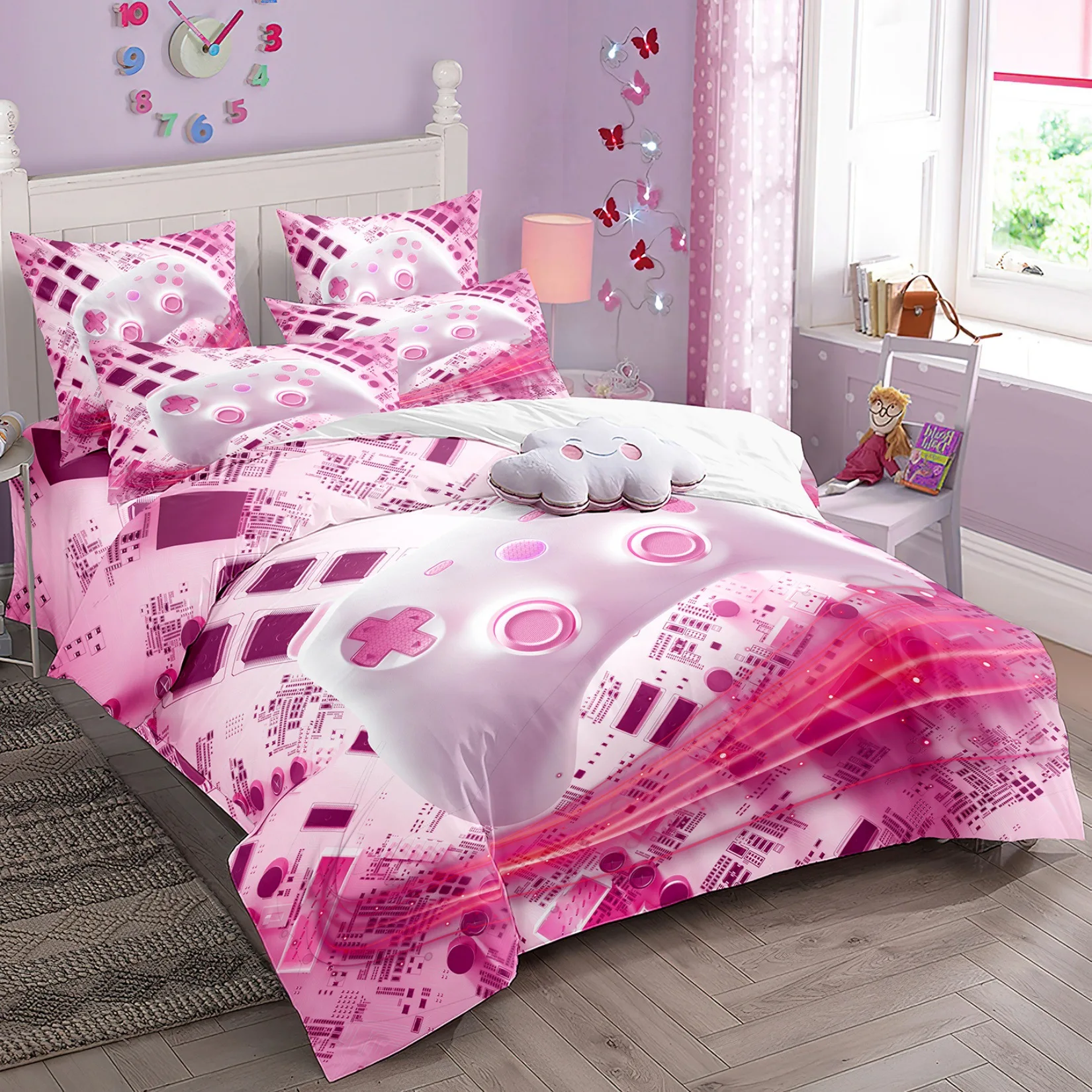 2/3pcs bedding set Digital Print Comfortable Duvet Cover for Home Bedroom Decoration, 1 Duvet Cover and 2pillowcase with Zippers