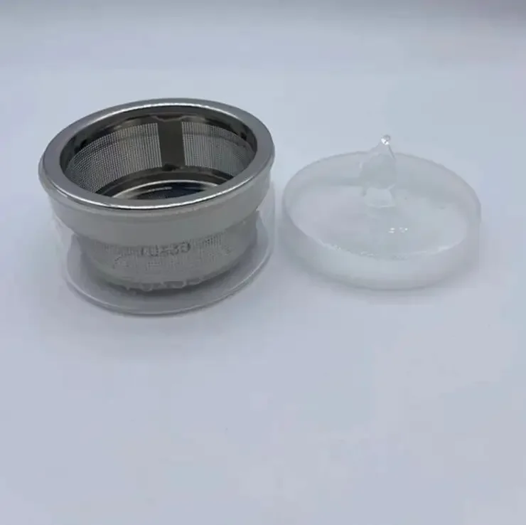 70mmx35mm Glass Watch Oil Cup with Stainless Steel Mesh Basket for Cleaning Watch Movement Parts T0890