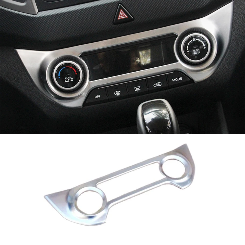 2015 2016 2017 For Hyundai ix25 Creta ABS Chrome Air Conditioning Panel Decorative Molding Cover Trim Accessories 1PCS