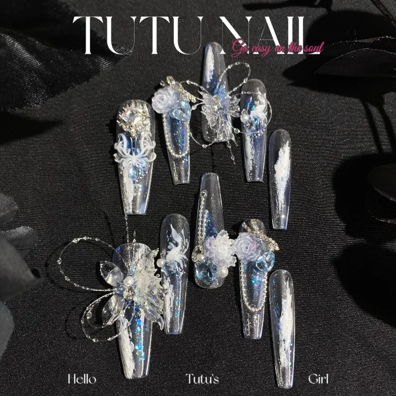 [Lu Chen is still in the mirror] Hand-worn armor removable luxury long T-pointed blue butterfly fishing line