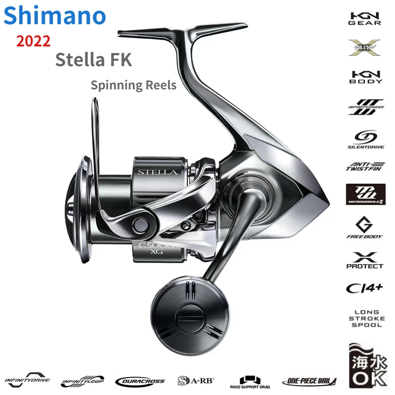 Nuevo 2022 Shimano STELLA FK 1000-5000 carrete de pesca giratorio de agua salada