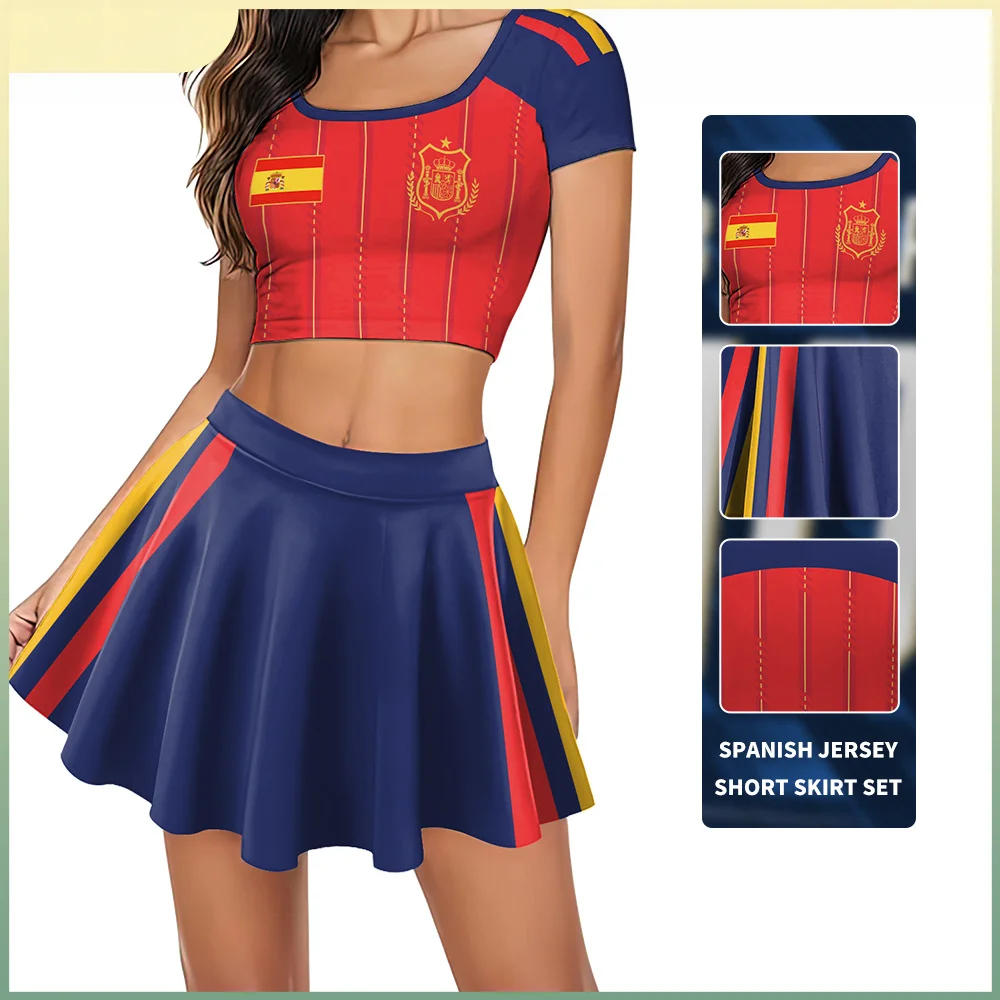 2026-football-uniform-set-short-style-two-piece-skirt-t-shirt-cheerleading-outfit-women's-gymnastics-fitness-fan-supplies
