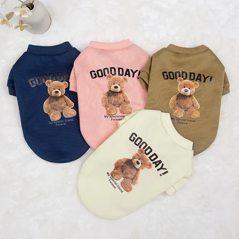 Puppy Cute Clothes Pet Autumn and Winter Warm Clothes Cat Shih Tzu Fleece Sweater