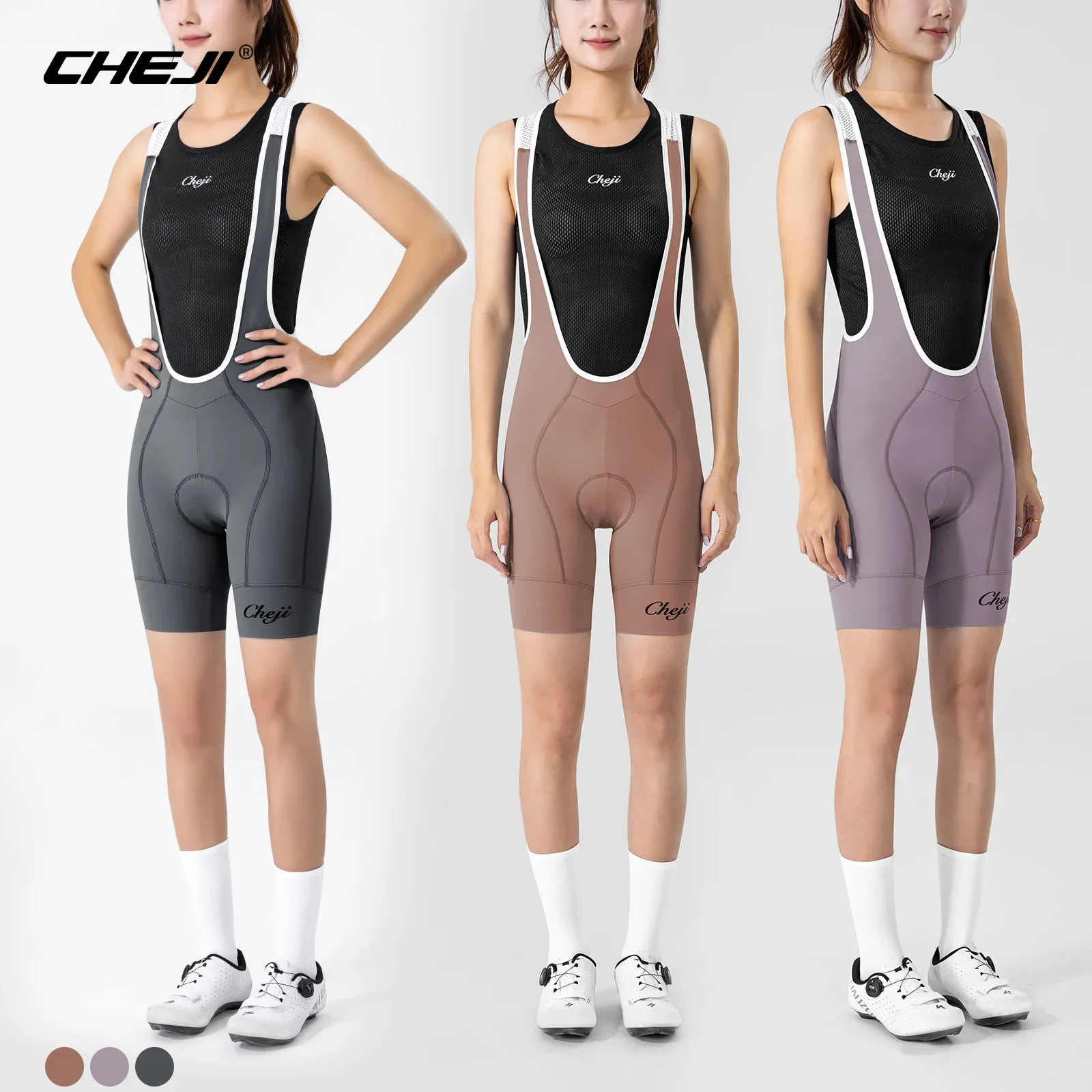 CHEJI New Cycling Bib Shorts Pants Women\'s Bib Shorts Bicycle Bike Sport Cycling Clothing Equipment Cuissard Cyclisme 3 Colors