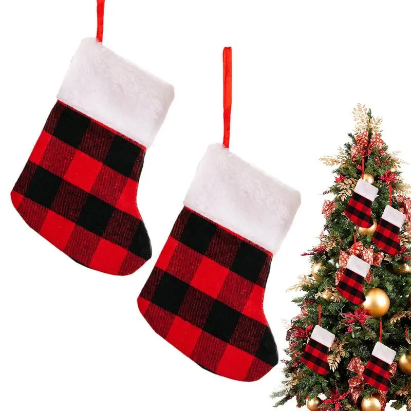 Weihnachten Süßigkeiten Geschenk Socken Strümpfe Weihnachten Santa Candy Kamin hängen Strümpfe Weihnachten Santa Gnom Weihnachts strümpfe