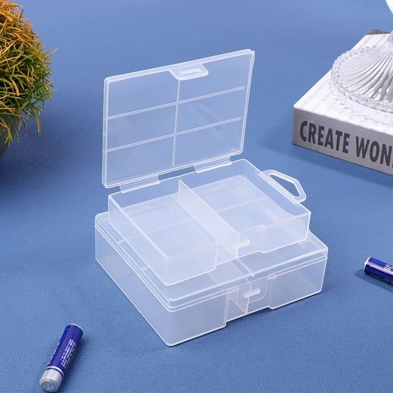 Transparent PP Material Battery Storage Box for 24 AAA/AA Batteries Safety Protection Leak Proof Dustproof Battery Sorting Box