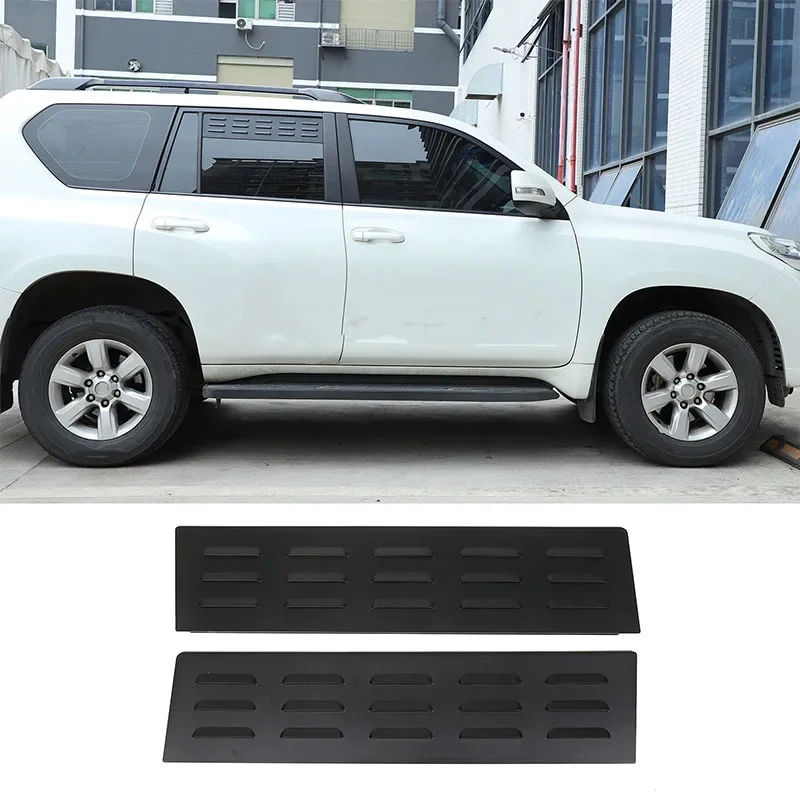 

For Toyota Land Cruiser Prado 150 2010-23 Aluminum alloy black car rear ventilation louver ventilation plate sticker accessories