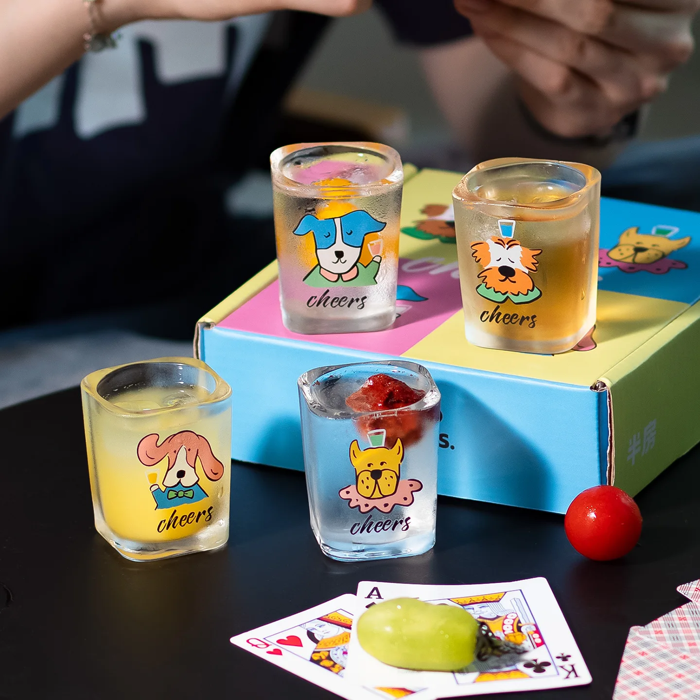 Shochu Cup, One or Two Zoo Baijiu Cups, One Bite of Sake Glasses, Household Party Girlfriends Cute Spirits Cup