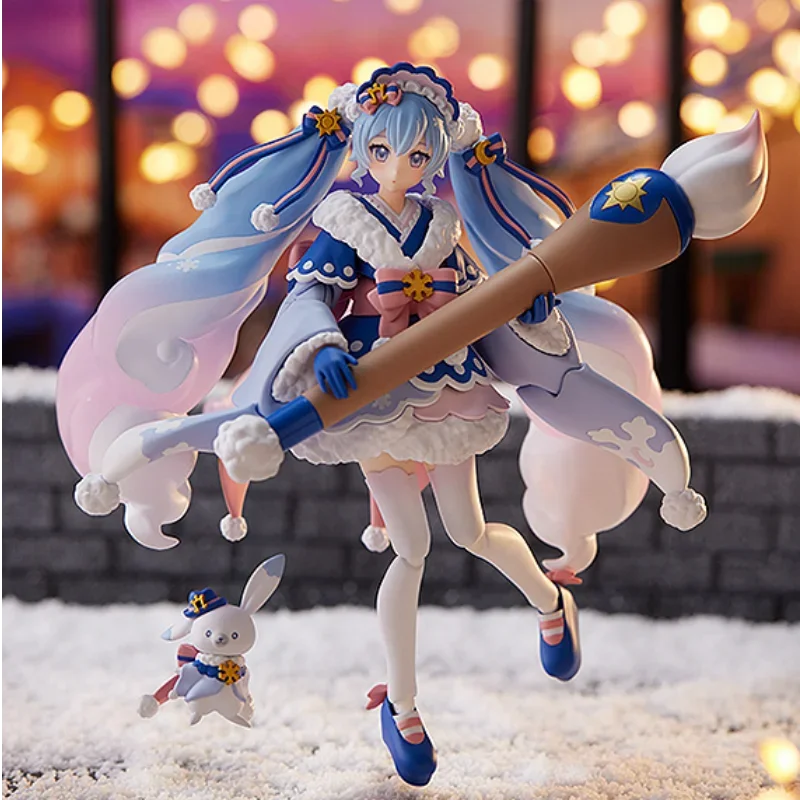 Maxfactory Figma Ex-067 Snow Hatsune Miku Serene Winter Ver. Rabbit Yukine Action Figures Collectible Model Toys Dongli Ver Toy