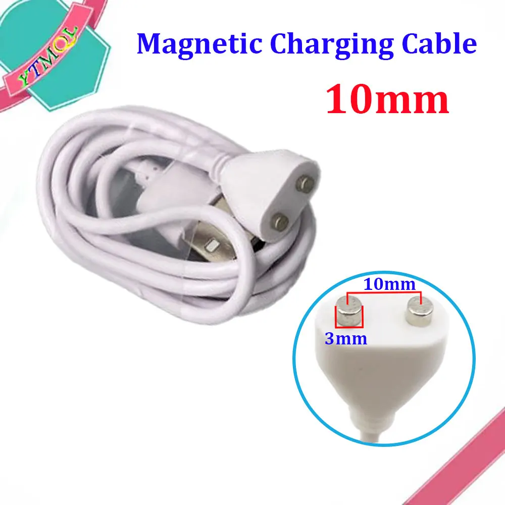 Magnetic Charging Cable 2pin center spacing 5mm 6/7/8/9/10mm Magnet Suctio USB Power charger for Beauty instrument Smart device