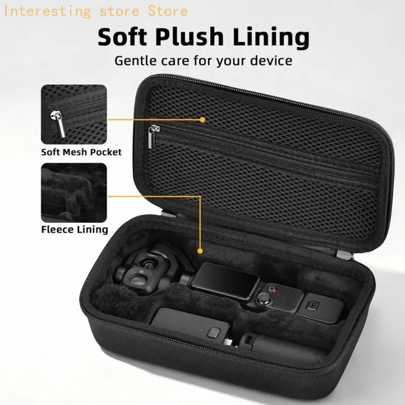 Tragbare Kamera-Aufbewahrungstasche für Pocket 4P, kleine Kameraausrüstung, Hartschalen-Tragetasche für Reisetage und den – Detail 4
