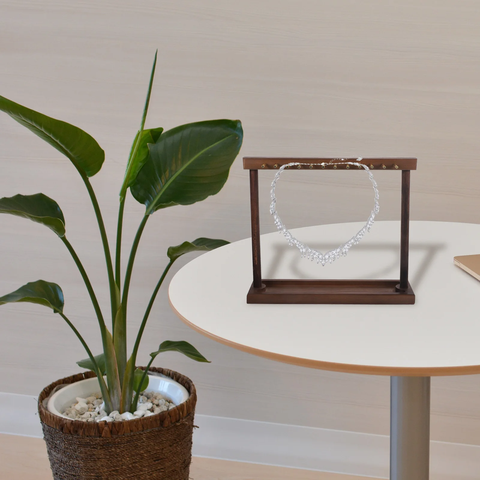 Jewelry Organizer Stand Necklace Holder Perforated Design Earrings Bracelet Ring Watch Holder for Cabinet Bedside