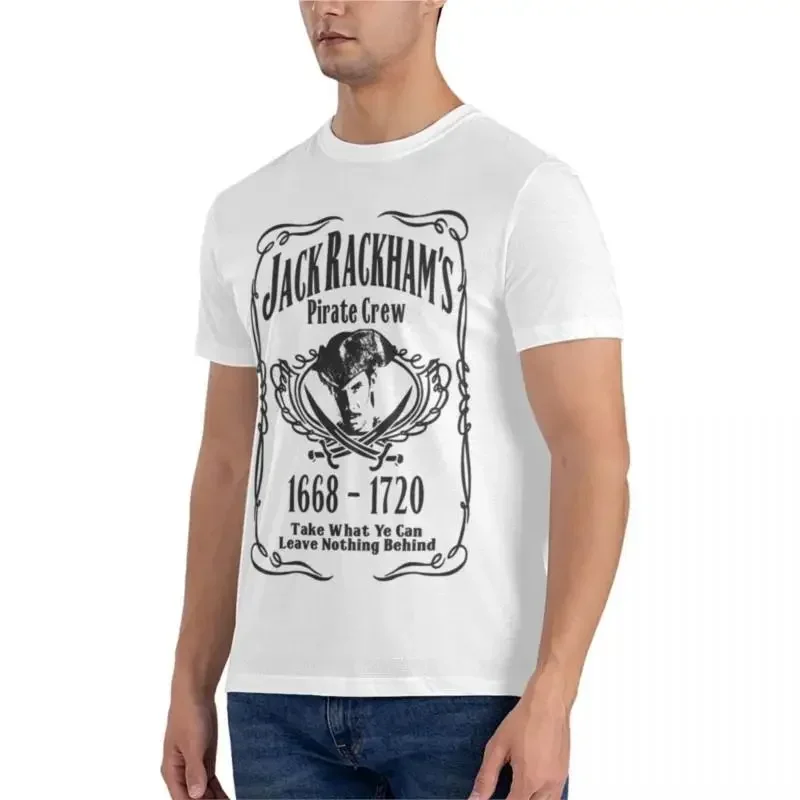 Men Cotton Tshirt Jack Rackhams Pirate Crew Essential T-Shirt Men's Clothing Men T Shirts Man Black T-shirt