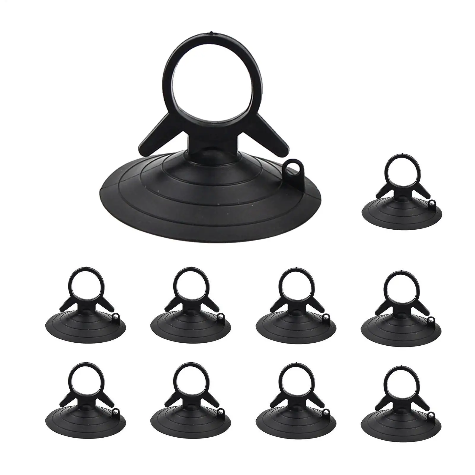 10 Stück 45mm Durchmesser Auto-Befestigungselemente Sonnenschutz-Saugnapf Starker Zugring Schwalbenschwanz-Befestigungsset PVC Wohnwagen Offroad Auto-Zubehör
