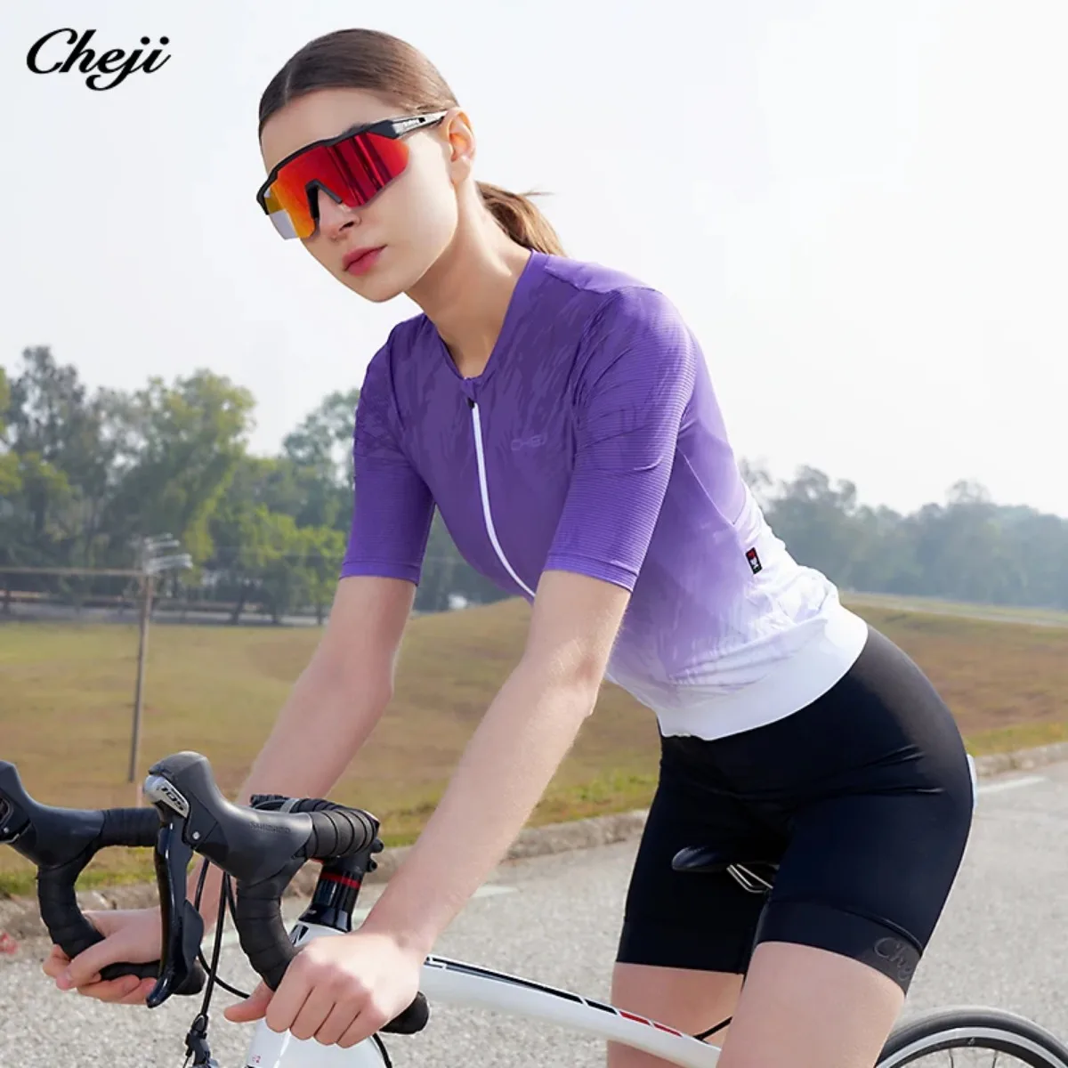 CHEJI New Women\'s Summer Short Sleeve Top Quick Drying High Quality Jersey Ciclismo Cycling Clothing Men 2022 Sports Equipment