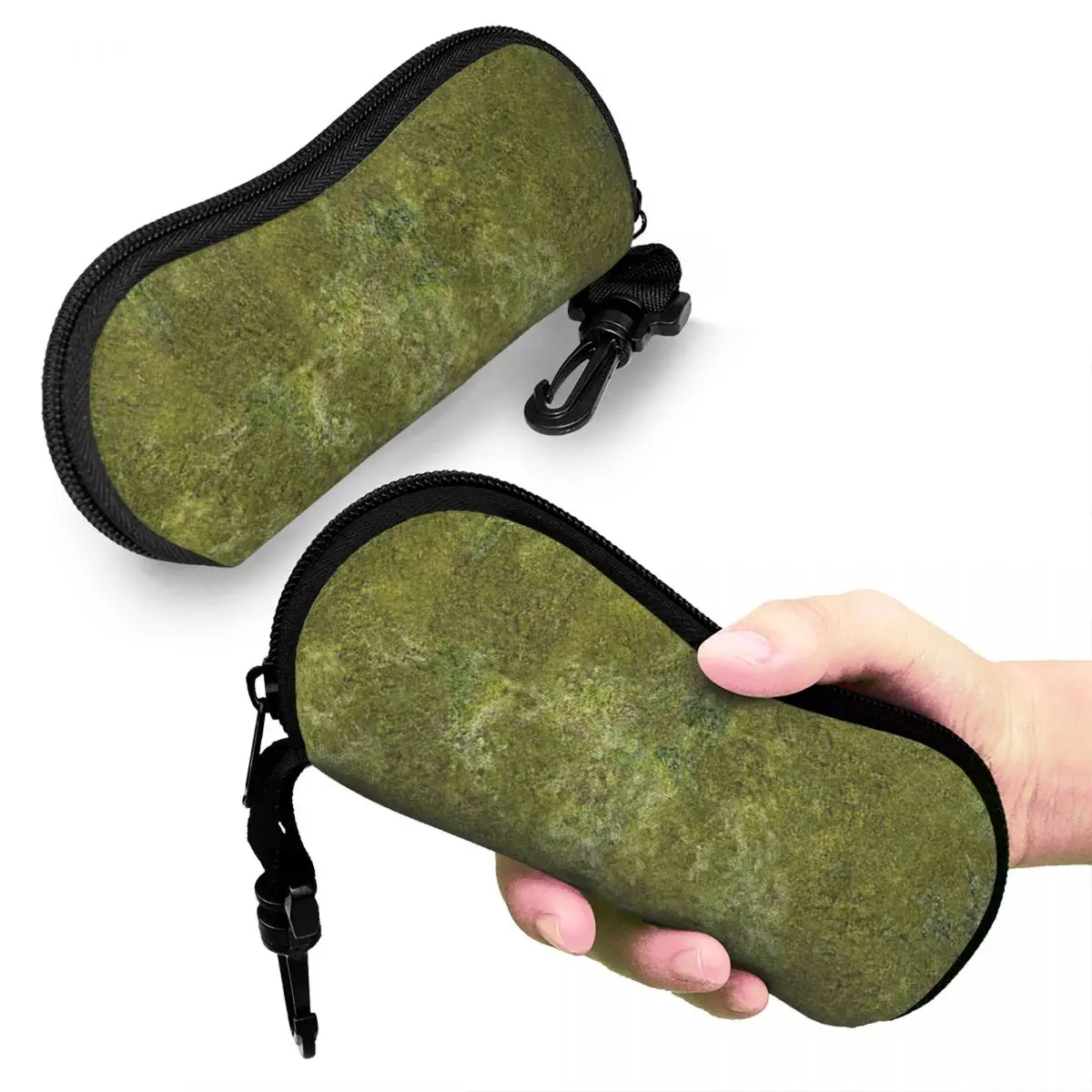 

Grass Battlemat 36x36 Shell Glasses Case Portable Sunglasses Box Women Men Soft Eyeglasses Bag Pouch