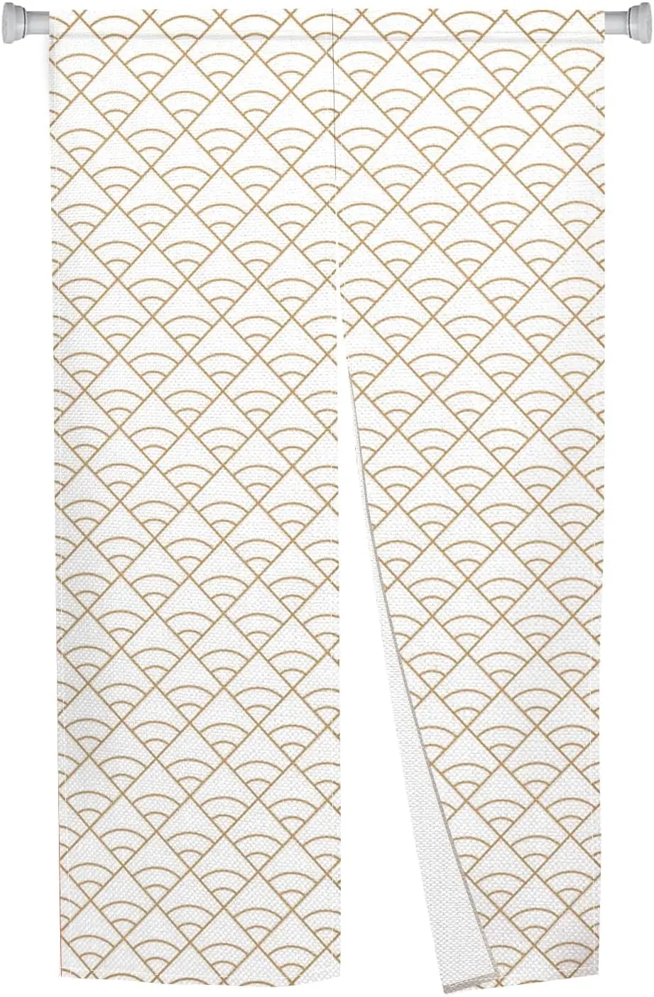 Japanese Style Doorway Curtain Rhombus Printed Door Tapestry Window Treatment Door Curtain Polyester Panel for Room Privacy
