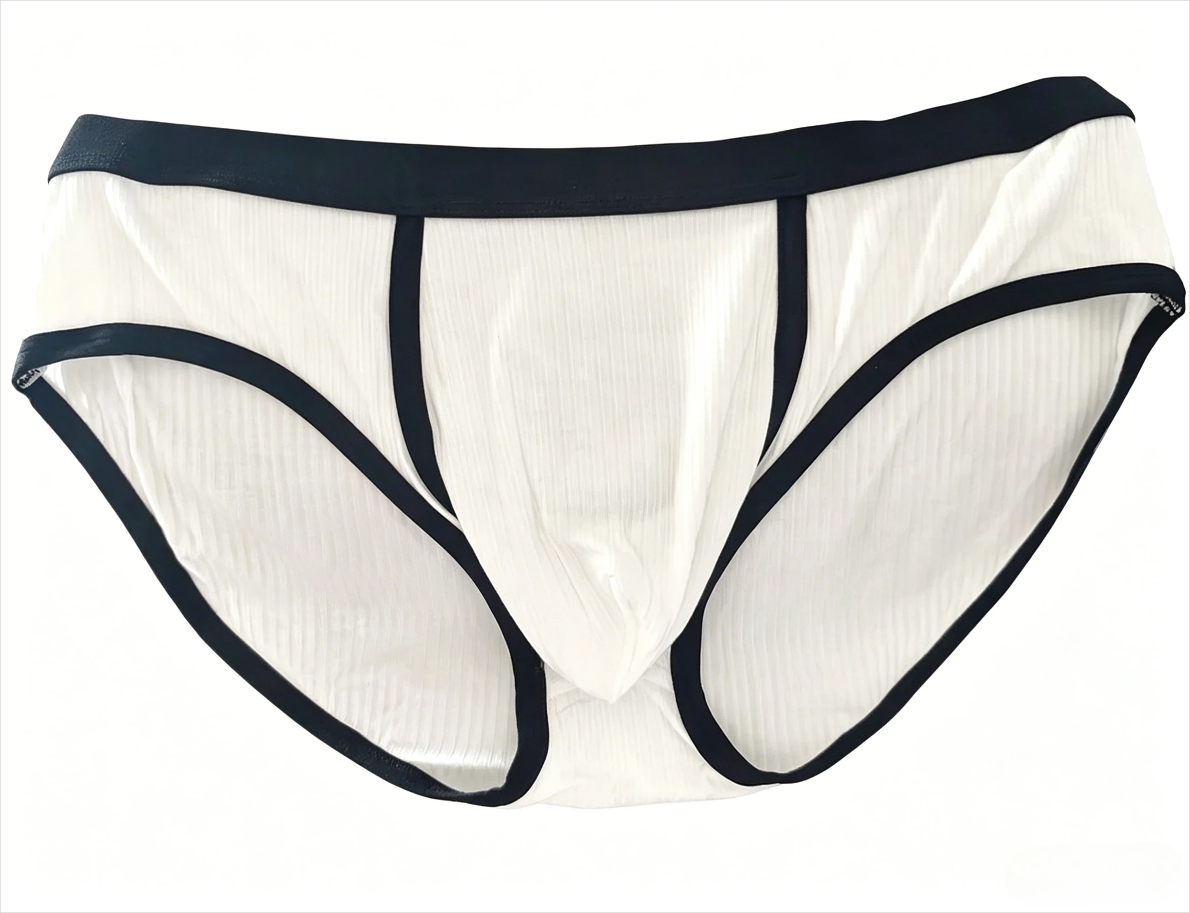 Men's U Convex Big Pouch Briefs Independent Compartment Sexy Underwear Male Separate Pouch Breathable Ribbed Sports Underpants