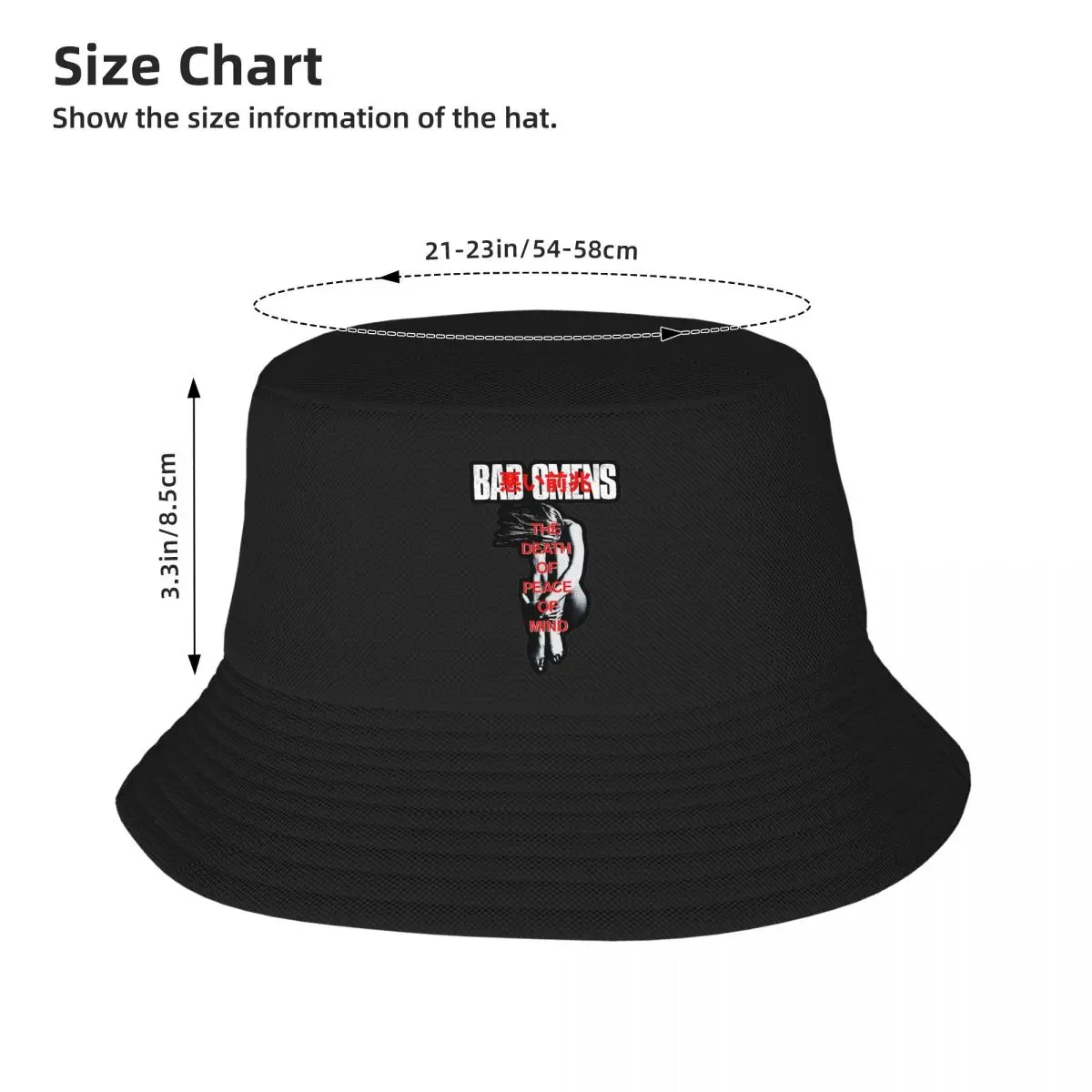Bad Omens Metalcore Band Bucket Hats for Girl Summer Rock Music Sun Hat Unique Design Foldable for Camping Headwear image 3