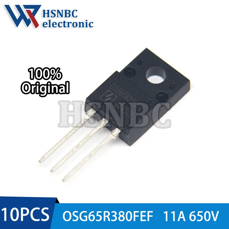 

10PCS OSG65R380FE OSG65R380FEF TO-220F 11A 650V N-Channel Power MOSFET Transistor 100% New Original