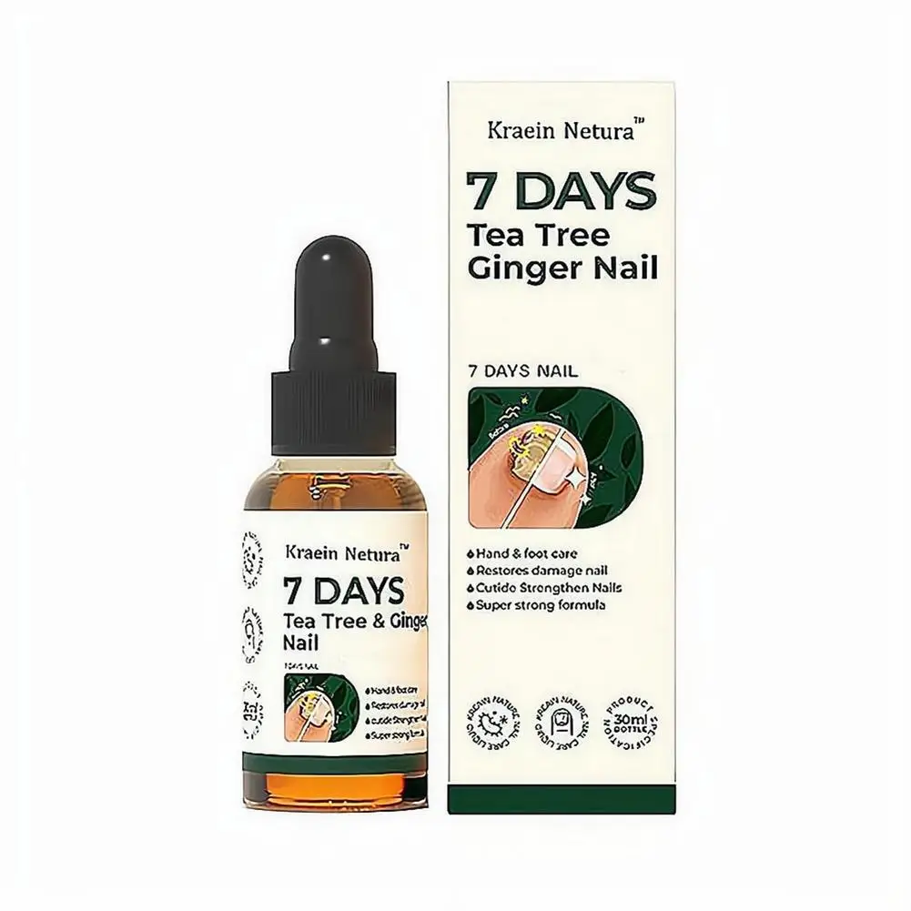 Tea Tree Ginger Nail Daily Nourishing Solution Health Maintenance Repair Mild Formula Brighten Nail Surface Protect Nail Health
