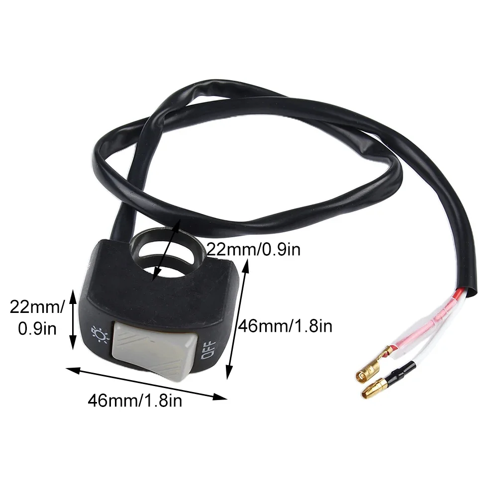 

Switch Headlight Switch ABS Grey Headlight Switch Motorcycle Handlebar Switch Motorcycle ON-OFF Button Bicycles